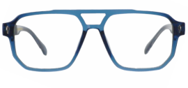 Cliqlens Studio Classy Square Double Bar Frame Eyeglasses For Men's-Blue Black Dual Tone