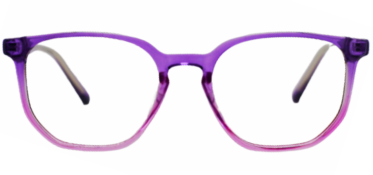 Cliqlens Smart Square Frame Eyeglasses For Kids-Purple and Pink Dual Tone