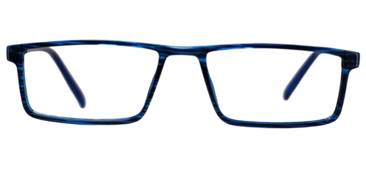 Rectangle eyeglasses with slim metal frame
Stylish rectangular glasses for office wear
