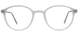 Cliqlens Cool Round Frame Eyeglasses vfr-Matte Transparent