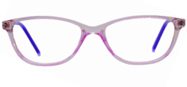 Cliqlens Stylish Cool Cat Eye Frame Full Rim Eyeglasses For Kids-Purple