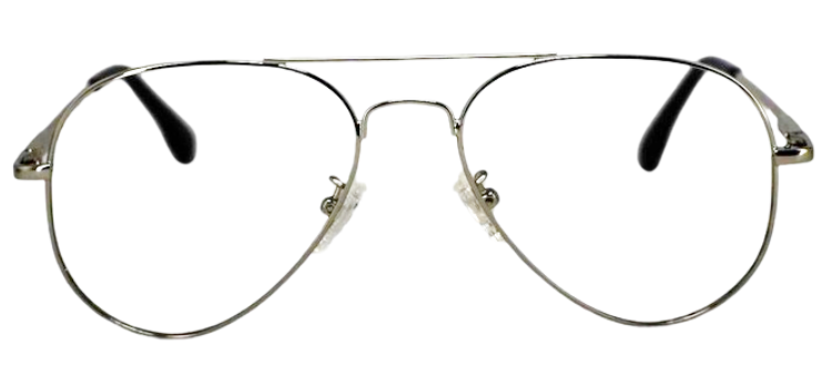 Cliqlens Cool Aviator Frame Eyeglasses -SILVER
