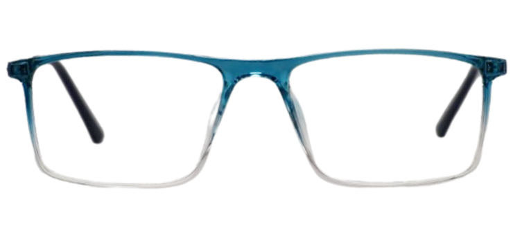 Cliqlens Cool Square Eyeglasses Frame BHY -Blue Dual Tone