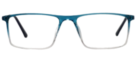 Cliqlens Cool Square Eyeglasses Frame BHY -Blue Dual Tone