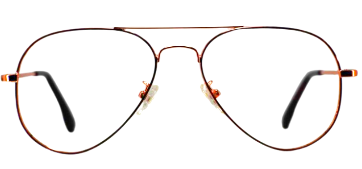 Cliqlens Cool Aviator Frame Eyeglasses -Golden And Brown