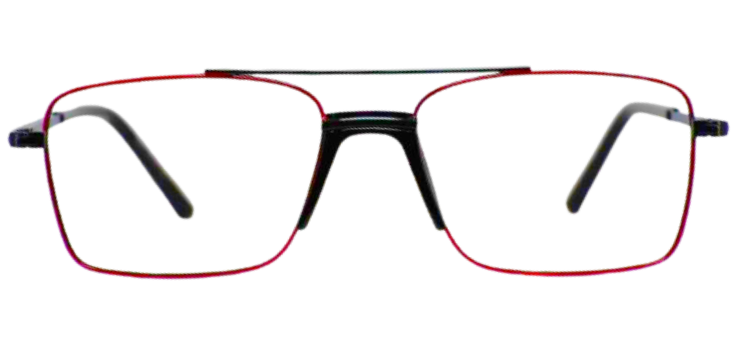 Cliqlens Cool Square Double Bar Frame Eyeglasses 