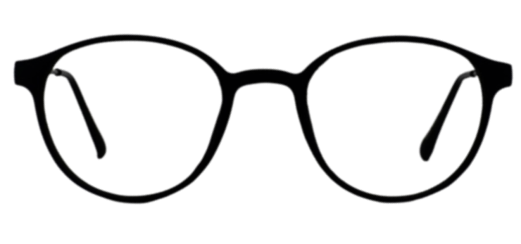 Cliqlens Cool Round Frame Eyeglasses vfr-Black