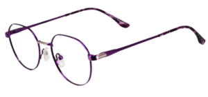 Cliqlens Full Rim purple round metal eyeglasses for men and Women