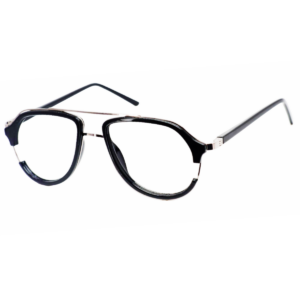 Cliqlens Studio Full Rim Black Aviator Metal Sheet eyeglasses for Men and Women