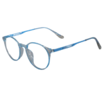 trendy cliqlens blue ocean sheet light blue round eyeglasses for men and women
