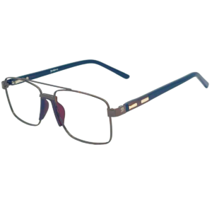 JackBerry Full Rim Square Double Bar Metal eyeglasses for Men and women