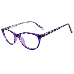 JackBerry Full rim purple leopard Cat eye Sheet Eyeglasses for Women