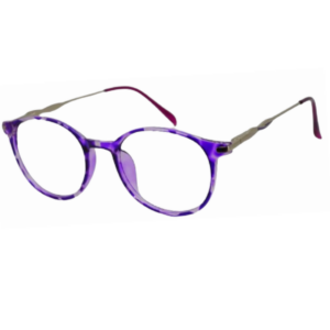 Cliqlens Full Rim Purple Leopard Round sheet eyeglasses for Men and Women