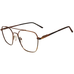Cliqlens Studio Full Rim Copper Brown Square double bar metal eyeglasses for Men