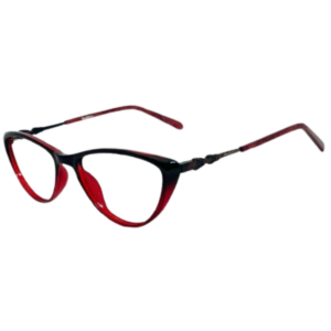 JackBerry Full Rim Black red dual Cat eye sheet Eyeglasses for women