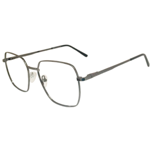 Cliqlens Full rim Gun metal square metal eyeglasses for men and women