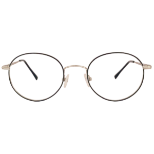 Cliqlens Full Rim Black, silver, round metal eyeglasses for men and Women