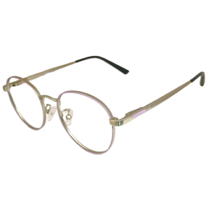 Cliqlens Full Rim Light Purple round metal eyeglasses for men and Women