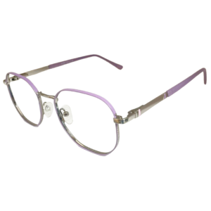 Cliqlens Full Rim Light blue or Purple round metal eyeglasses for men and Women