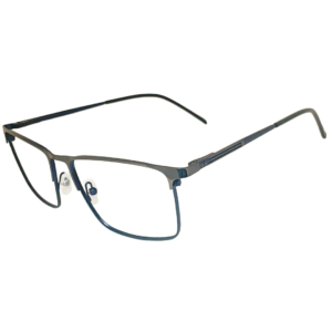 Cliqlens Full Rim Grey & Navy Square metal eyeglasses for men and Women
