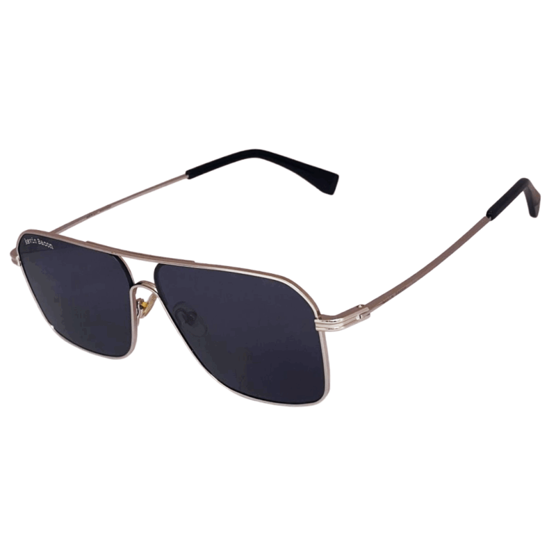 Stylish Silver with Black lens Full Rim Square Metal Sunglasses for Men & Women cliqlens kevin bacon square metal sunglasses for men and women