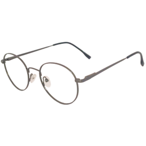 Cliqlens Full Rim Black, silver, round metal eyeglasses for men and Women