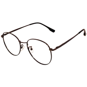 Cliqlens Full Rim black and brown round metal eyeglasses for men and Women
