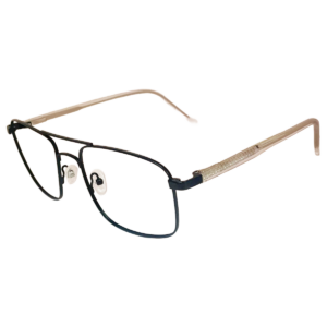 Cliqlens Full Rim black Square Double Bar Metal Eyeglasses for Men and Women