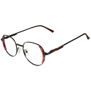 Cliqlens Studio Full Rim Black and Red Round Metal eyeglasses for Women