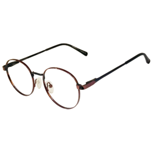 Cliqlens Full Rim Brown round metal eyeglasses for men and Women