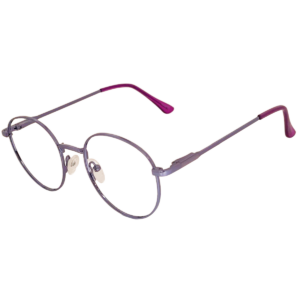 Cliqlens Full Rim purple round metal eyeglasses for men and Women