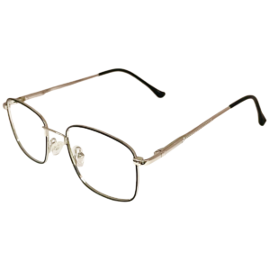 Cliqlens Studio Full Rim Black Rectangle Metal eyeglasses for Men and Women