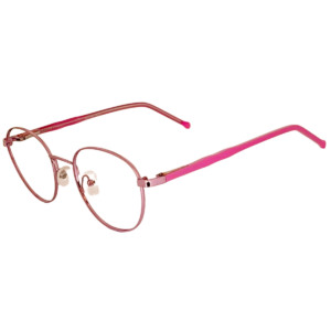 Cliqlens Full Rim purple, Light pink round metal eyeglasses for men and Women