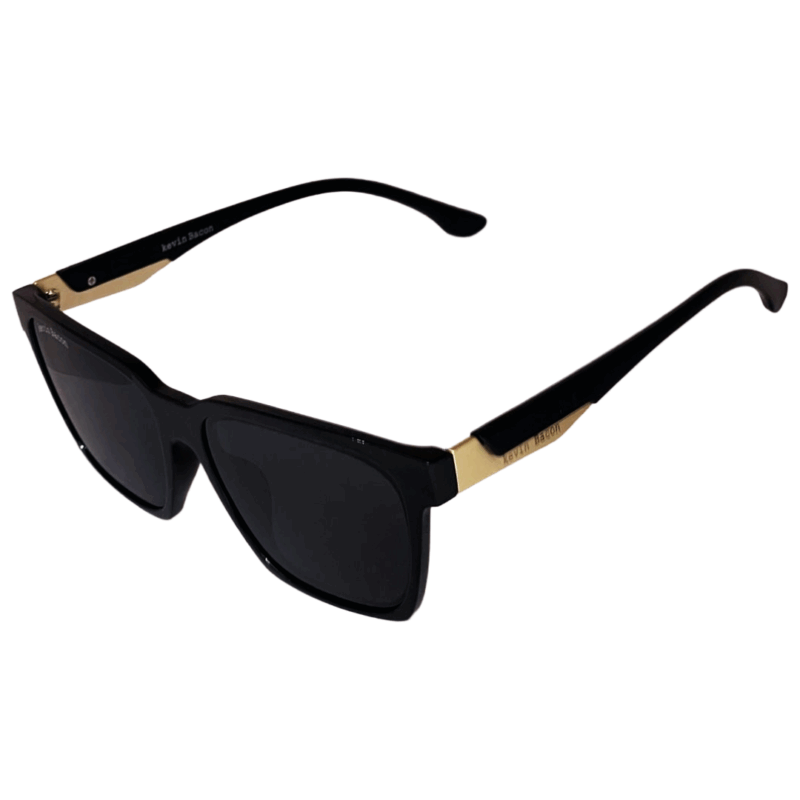 Stylish Black golden with black lens Full Rim square sheet Sunglasses for Men & Women cliqlens kevin bacon square sheet sunglasses for men and women