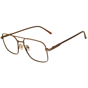 Cliqlens Full Rim Copper Brown Square Double Bar metal eyeglasses for men and Women