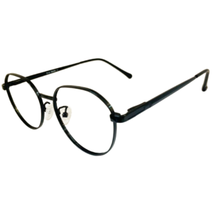 Cliqlens Full Rim Black round metal eyeglasses for men and Women