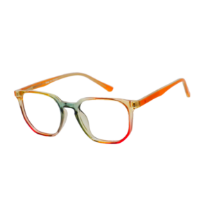 Cliqlens Square Sheet Orange dual Sheet eyeglasses for Kids