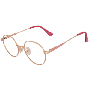 Cliqlens Full Rim rose gold round metal eyeglasses for men and Women