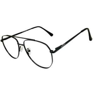 Cliqlens Full Rim Black Aviator Metal Eyeglasses for Men and Women