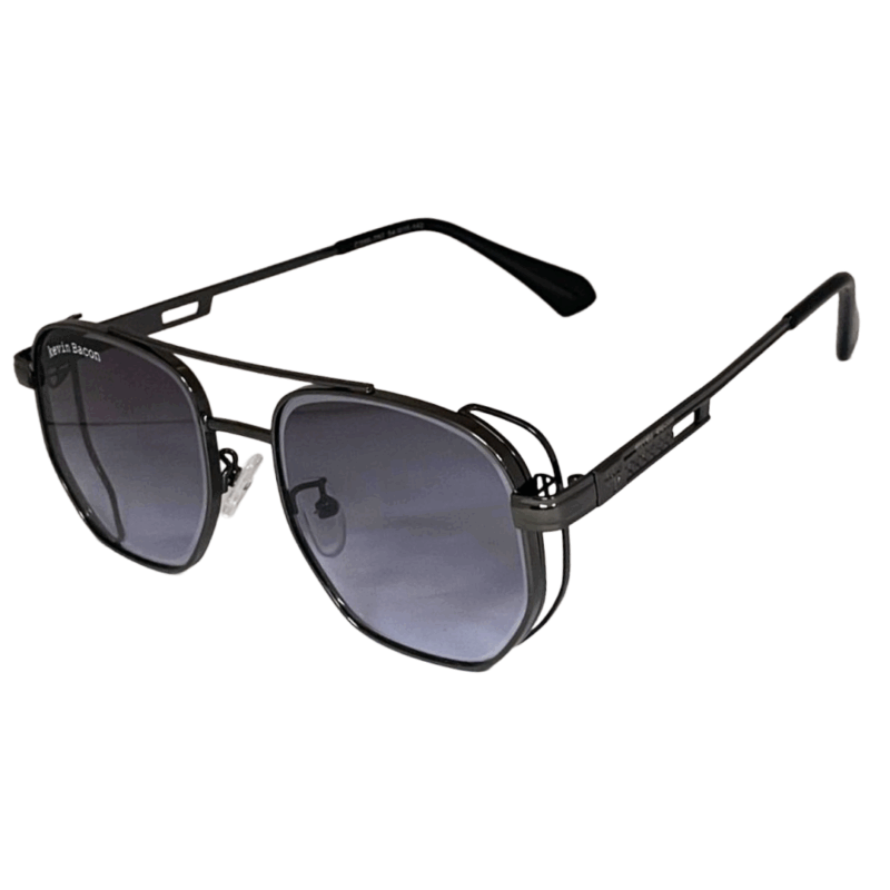 Stylish Gun metal with Grey Lens Full Rim Round Metal Sunglasses for Men & Women cliqlens kevin bacon round metal sunslasses for men and women
