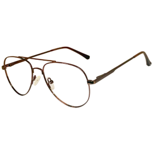 Cliqlens Full Rim Cool Copper Brown & Black  Aviator Metal Frame Eyeglasses For Men & Women
