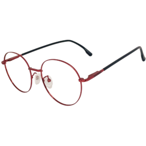 Cliqlens Full Rim mehroon round metal eyeglasses for men and Women