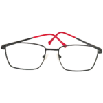 Black Rectangle Metal Eyeglasses