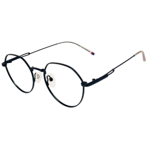 Cliqlens Full Rim Black round metal eyeglasses for men and Women