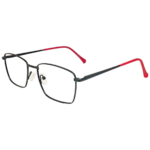 Black Rectangle Metal Eyeglasses