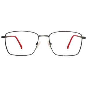 Black Rectangle Metal Eyeglasses