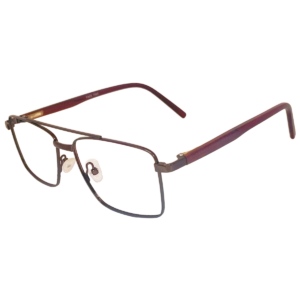 Cliqlens Full Rim Copper Brown Square Double Bar metal eyeglasses for men and Women