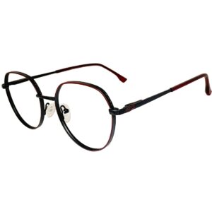 Cliqlens Studio Full Rim black brown round metal eyeglasses for Men and Women