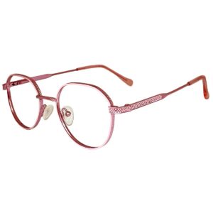 Cliqlens Studio Full Rim Pink round metal eyeglasses for Men and Women