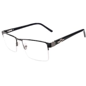Stylish JackBerry Half Rim Square Metal eyeglasses for Men and women